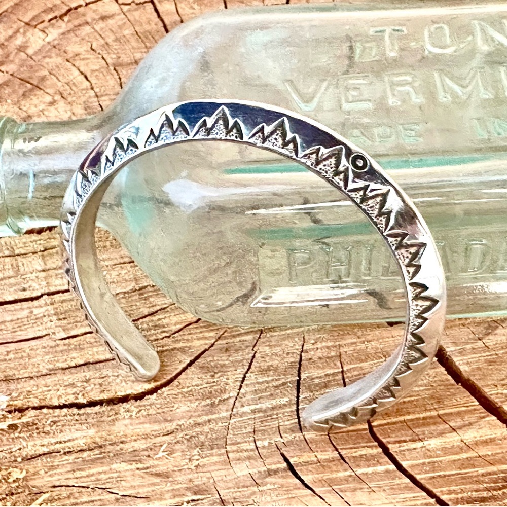 Hand Stamped Heavy Gauge Sterling cuff
